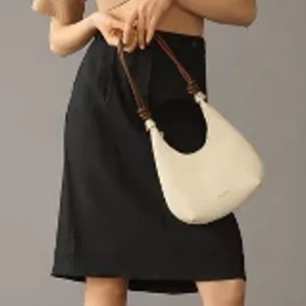 Anthropologie Maeve Linen Black Pencil Skirt